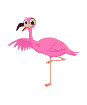 Cartoon Flamingo Graphic